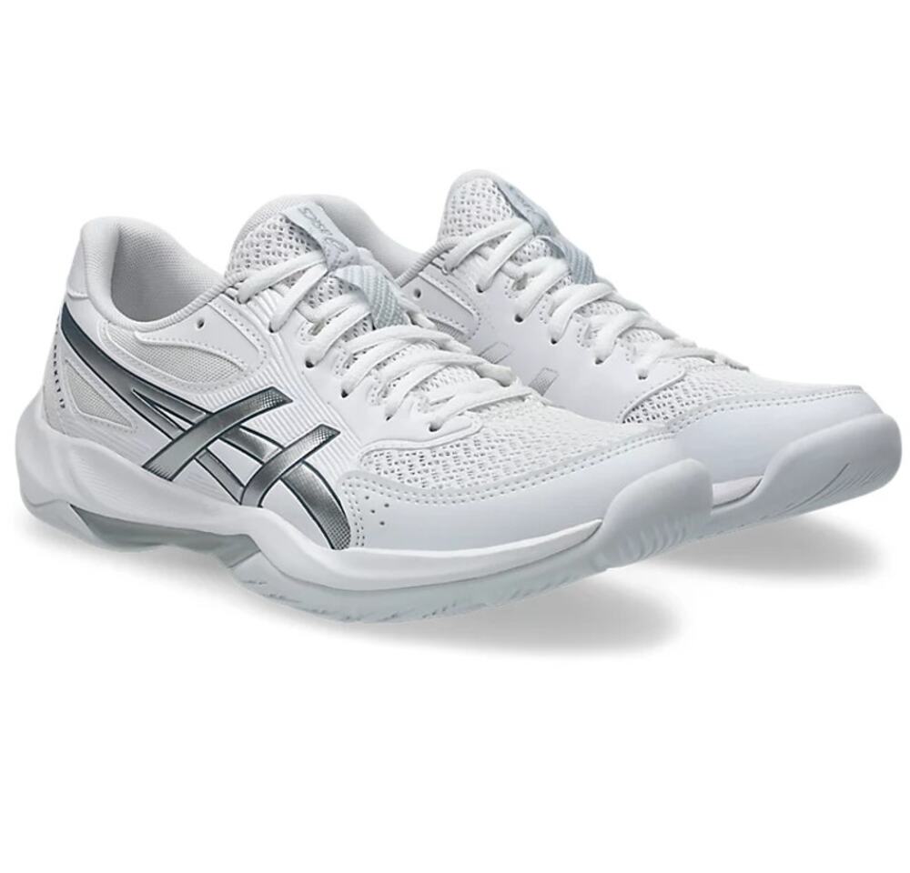 Asics Gel Rocket 12 Volleyball Shoes White Pure Silver Size 7.5